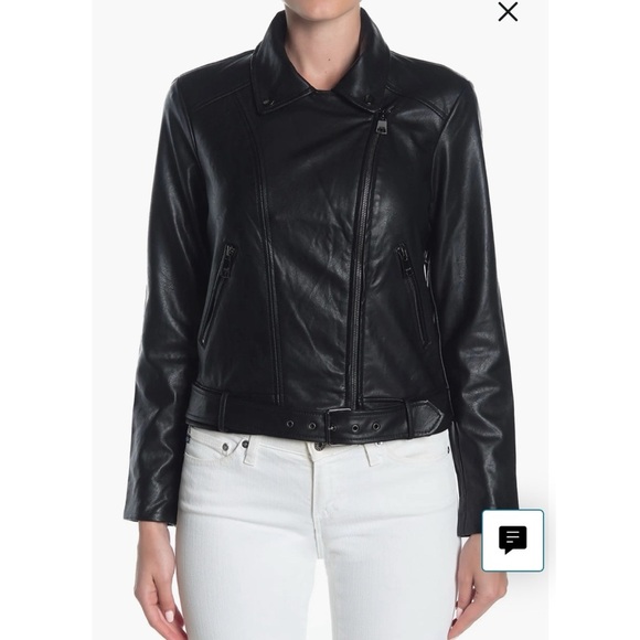 Elodie faux leather moto jacket medium - Picture 2 of 14